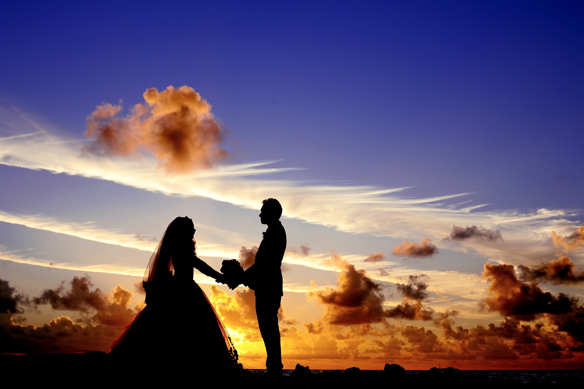 sunset with people